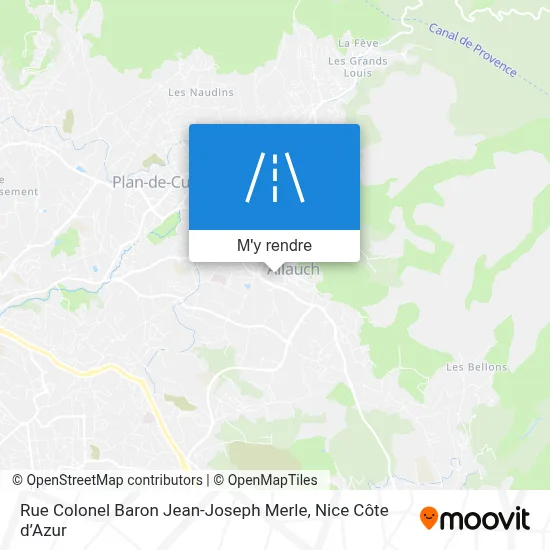 Rue Colonel Baron Jean-Joseph Merle plan