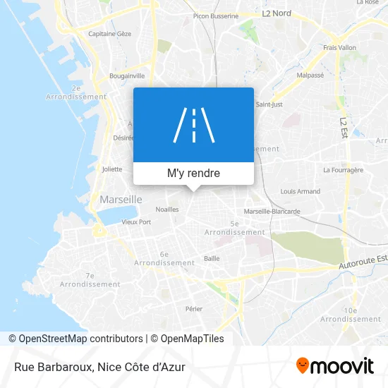 Rue Barbaroux plan