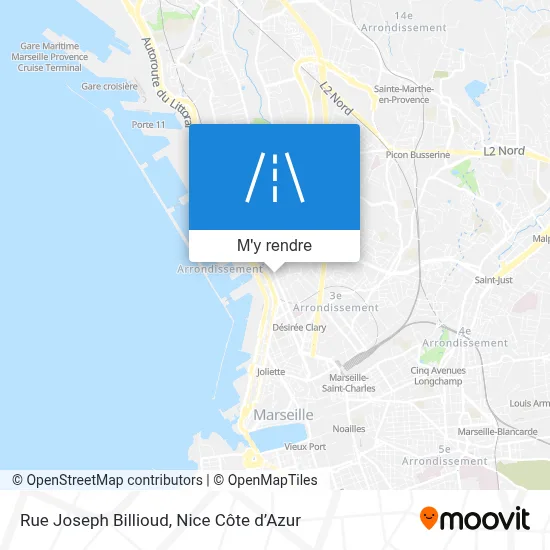 Rue Joseph Billioud plan