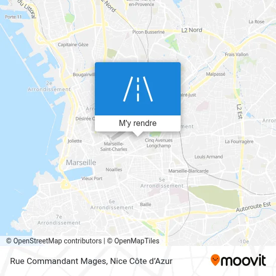 Rue Commandant Mages plan
