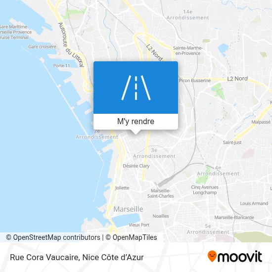 Rue Cora Vaucaire plan
