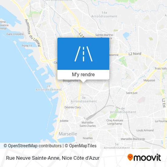 Rue Neuve Sainte-Anne plan