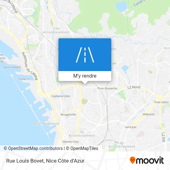 Rue Louis Bovet plan