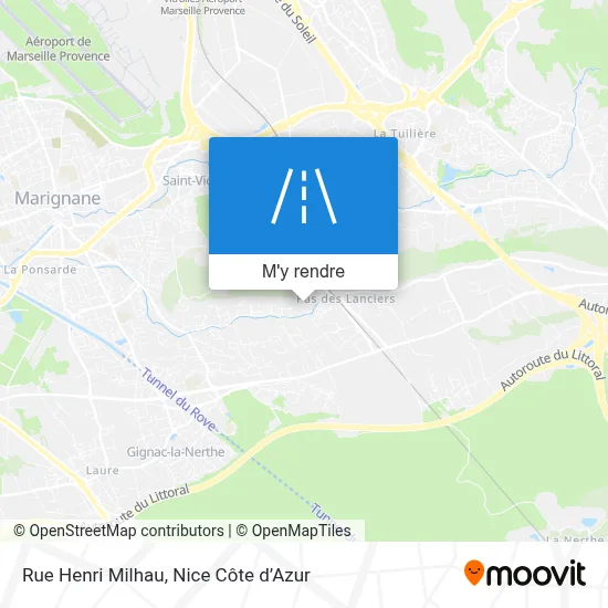 Rue Henri Milhau plan
