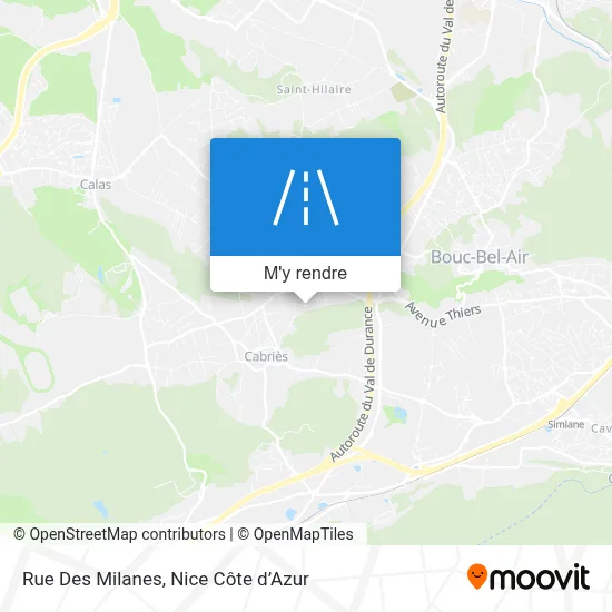 Rue Des Milanes plan
