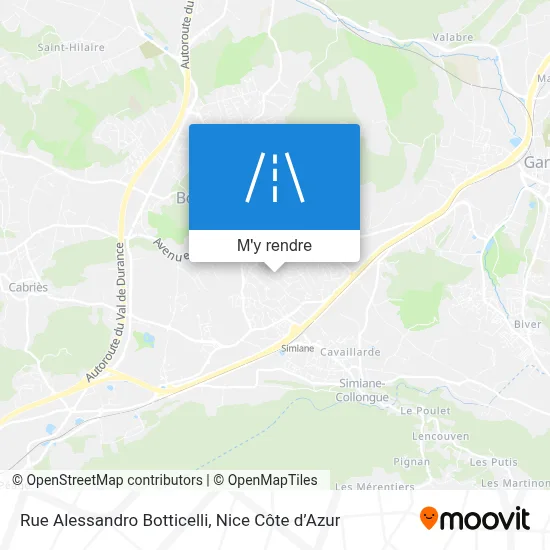 Rue Alessandro Botticelli plan
