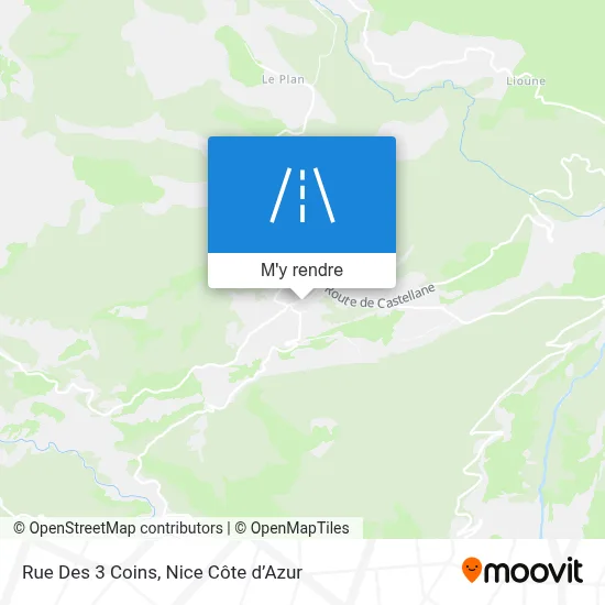 Rue Des 3 Coins plan