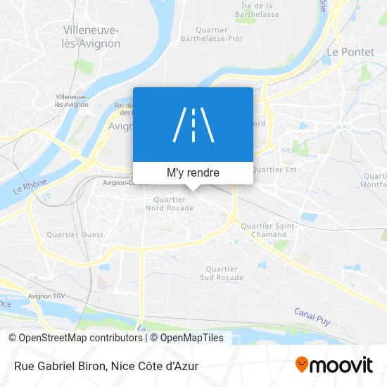 Rue Gabriel Biron plan