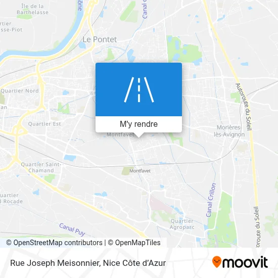 Rue Joseph Meisonnier plan