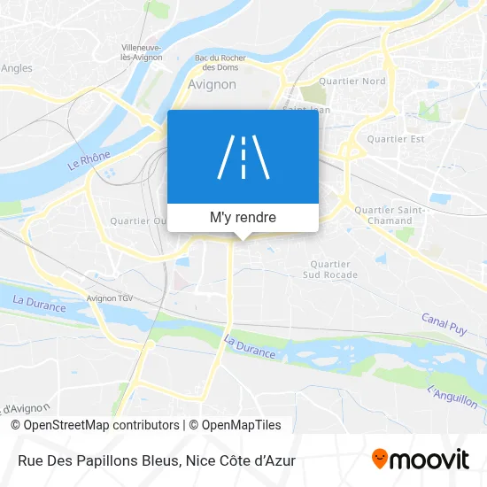 Rue Des Papillons Bleus plan