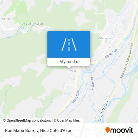 Rue Maria Borrely plan