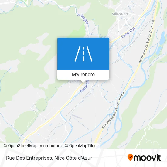 Rue Des Entreprises plan