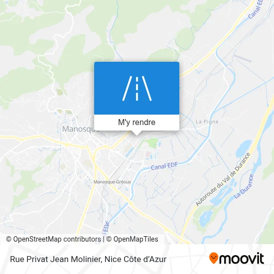 Rue Privat Jean Molinier plan