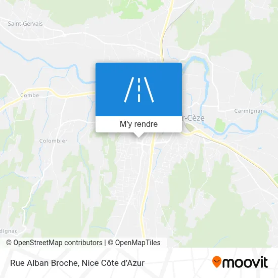 Rue Alban Broche plan