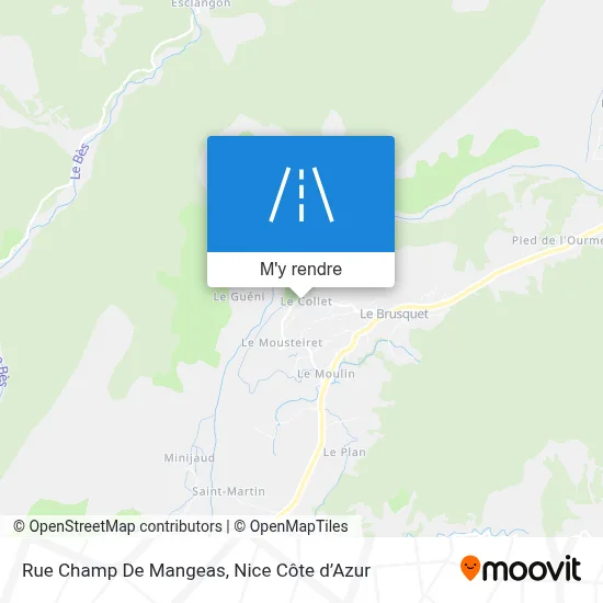 Rue Champ De Mangeas plan