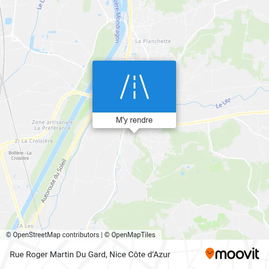 Rue Roger Martin Du Gard plan