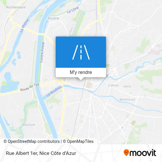 Rue Albert 1er plan