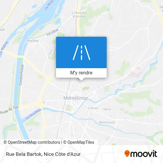 Rue Bela Bartok plan