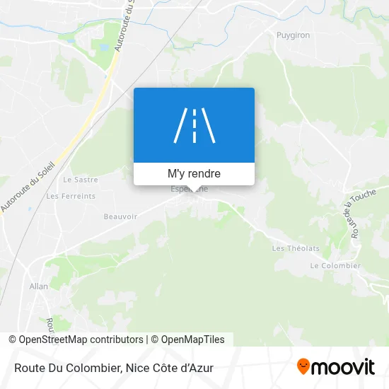 Route Du Colombier plan