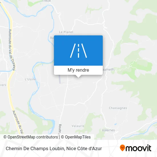 Chemin De Champs Loubin plan