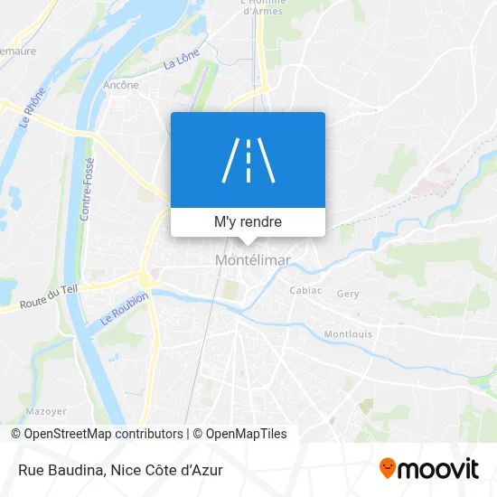 Rue Baudina plan