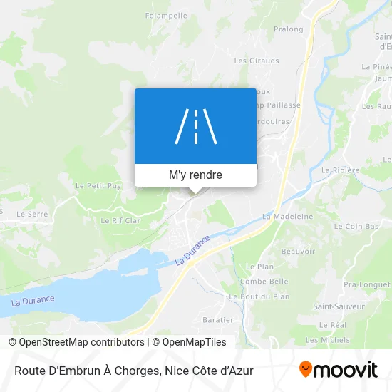 Route D'Embrun À Chorges plan