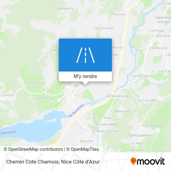 Chemin Cote Chamois plan