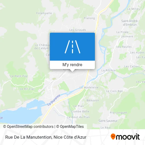 Rue De La Manutention plan