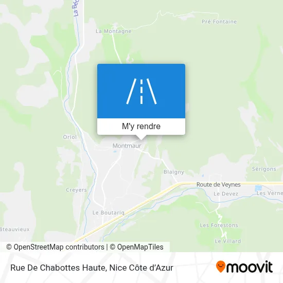 Rue De Chabottes Haute plan