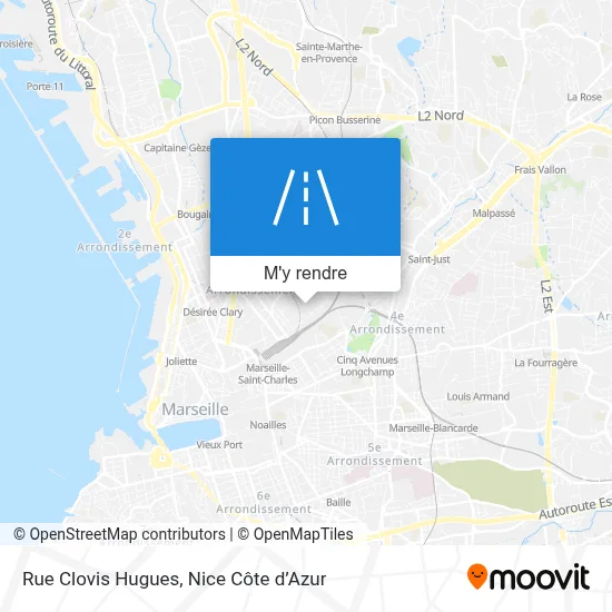 Rue Clovis Hugues plan