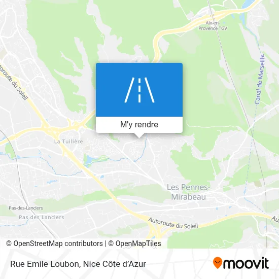 Rue Emile Loubon plan