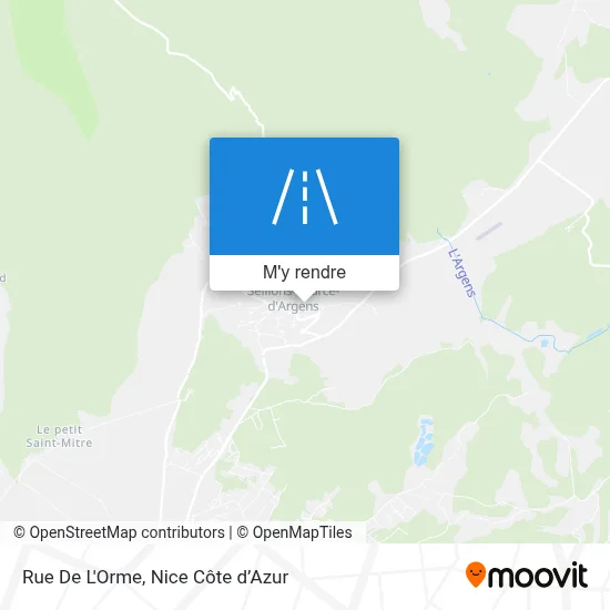 Rue De L'Orme plan