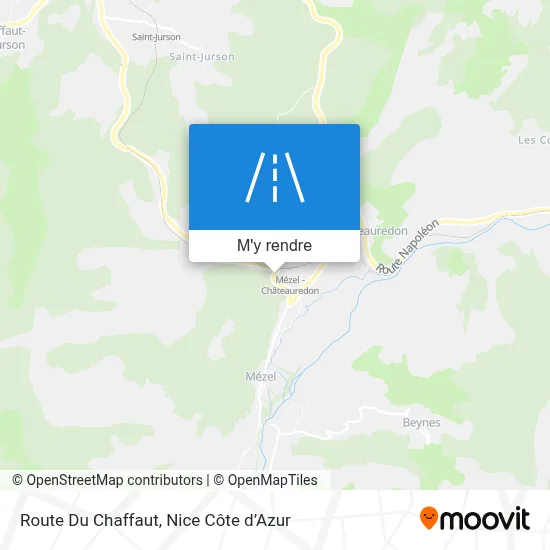 Route Du Chaffaut plan