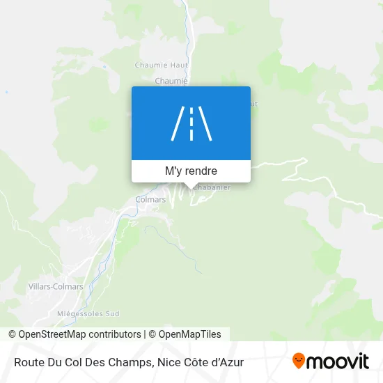 Route Du Col Des Champs plan