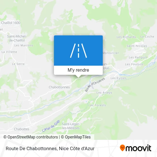 Route De Chabottonnes plan