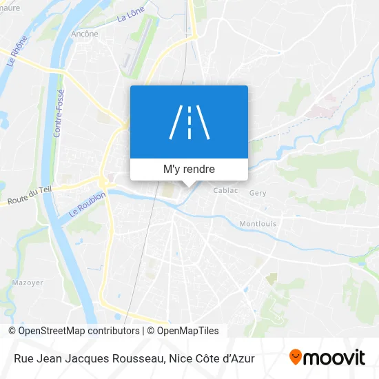 Rue Jean Jacques Rousseau plan