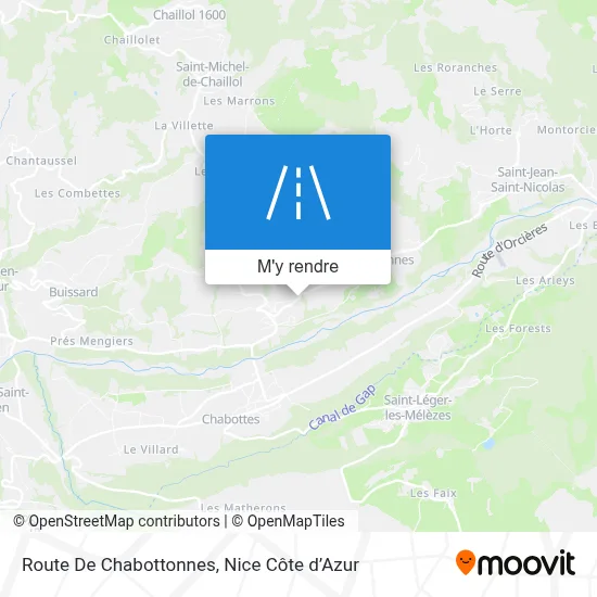 Route De Chabottonnes plan