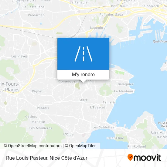 Rue Louis Pasteur plan
