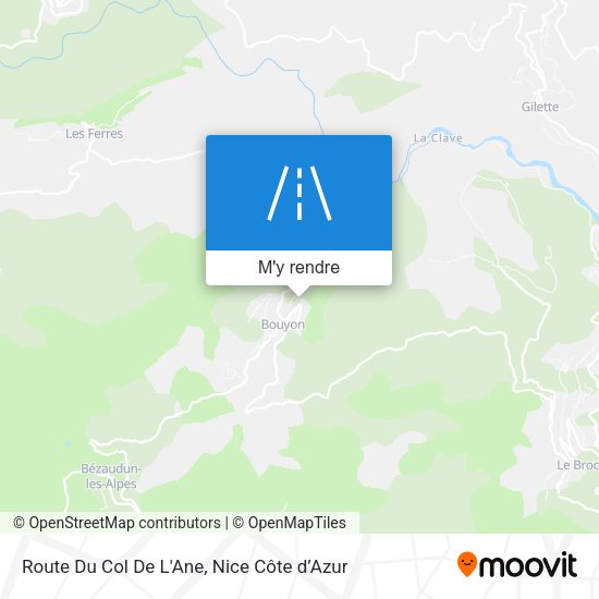 Route Du Col De L'Ane plan