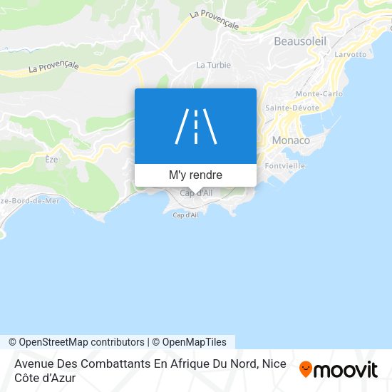 Avenue Des Combattants En Afrique Du Nord plan