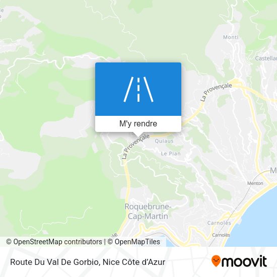 Route Du Val De Gorbio plan
