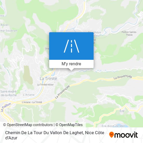 Chemin De La Tour Du Vallon De Laghet plan