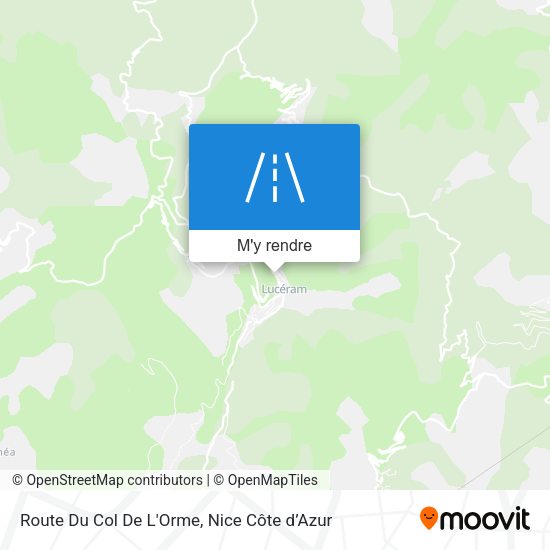 Route Du Col De L'Orme plan