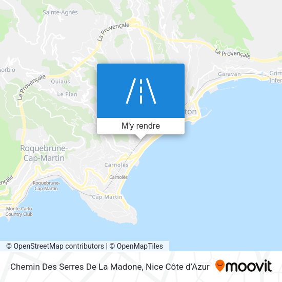 Chemin Des Serres De La Madone plan