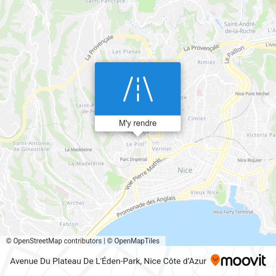 Avenue Du Plateau De L'Éden-Park plan