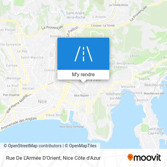 Rue De L'Armée D'Orient plan