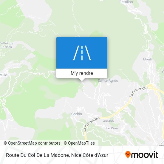 Route Du Col De La Madone plan
