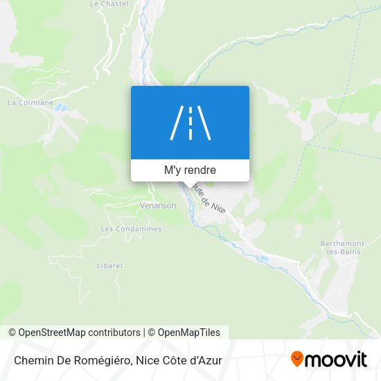 Chemin De Romégiéro plan