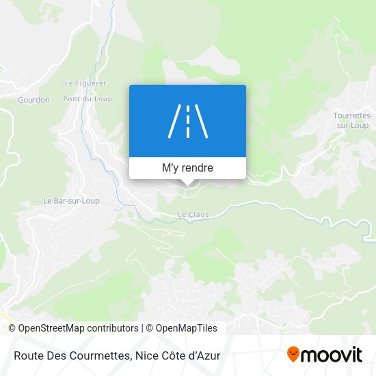 Route Des Courmettes plan