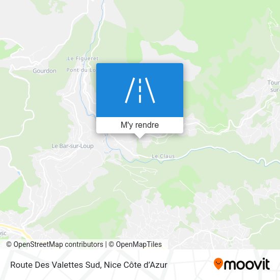 Route Des Valettes Sud plan